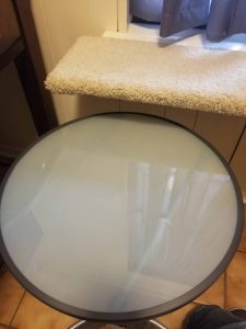 Target glass table